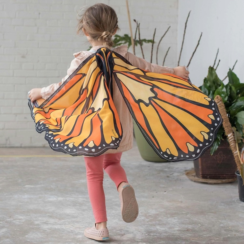 Hearthsong Wonder Wings Monarch Butterfly Costume Kids Dress Up Orange NWT